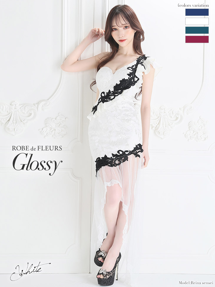 Glossy by ROBE de FLEURS/グロッシー】アシンメトリー×フリルデザイン