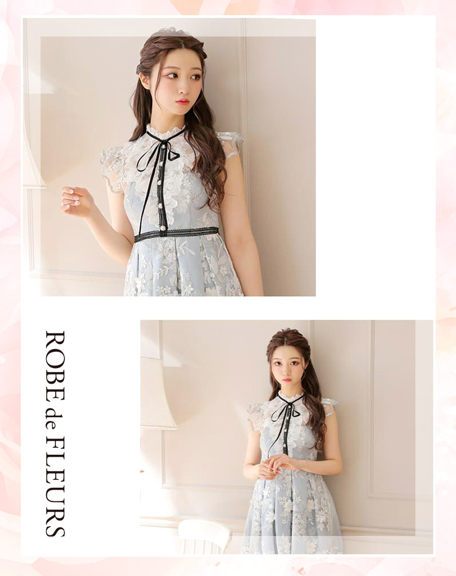 ROBE de FLEURSフラワードレス 春ドレス