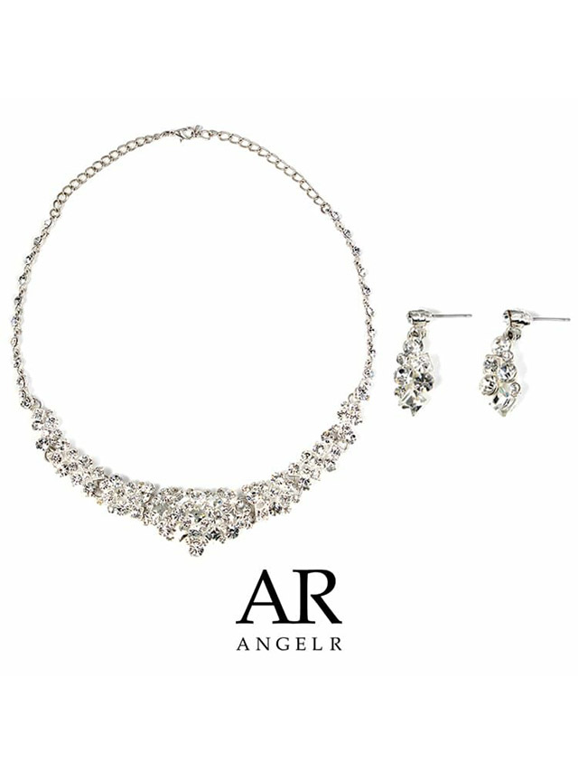 ビジュー ネックレス ピアス セット