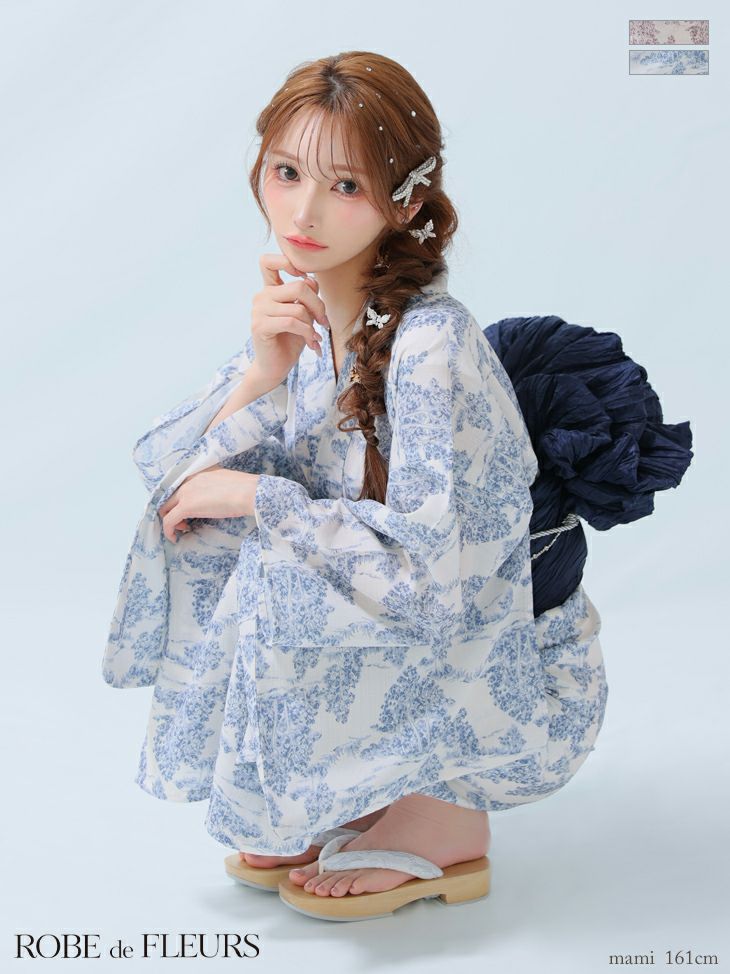 フラワープリント ガーリー ビジュー 選べる2点or3点SET