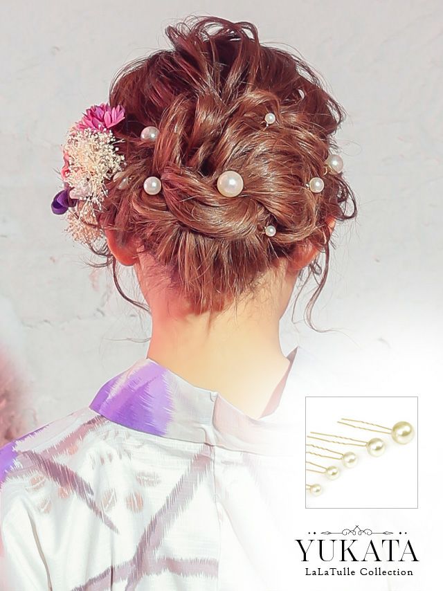髪飾りパールUピンヘアアクセサリー18本セット