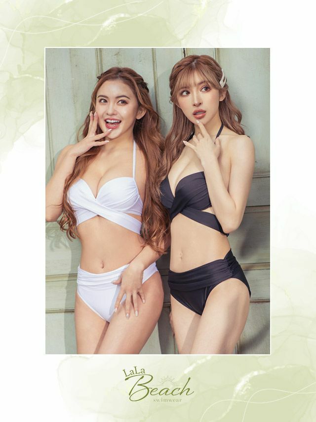 ホルターネック 2WAY ワンカラー クロスデザイン ビキニ