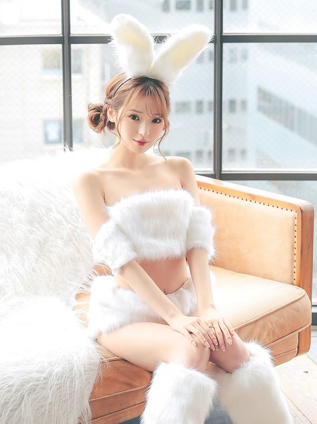 ふわふわ ファー セットアップ セクシー ラブリー バニーガール 衣装5点セット