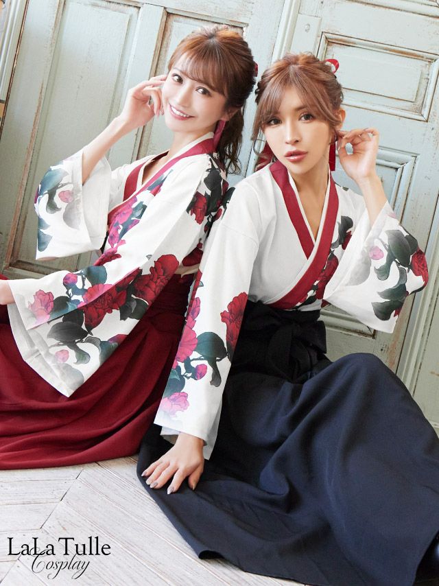 袴 個性的 ロング丈 レトロ 大正ロマン 和装 衣装3点セット