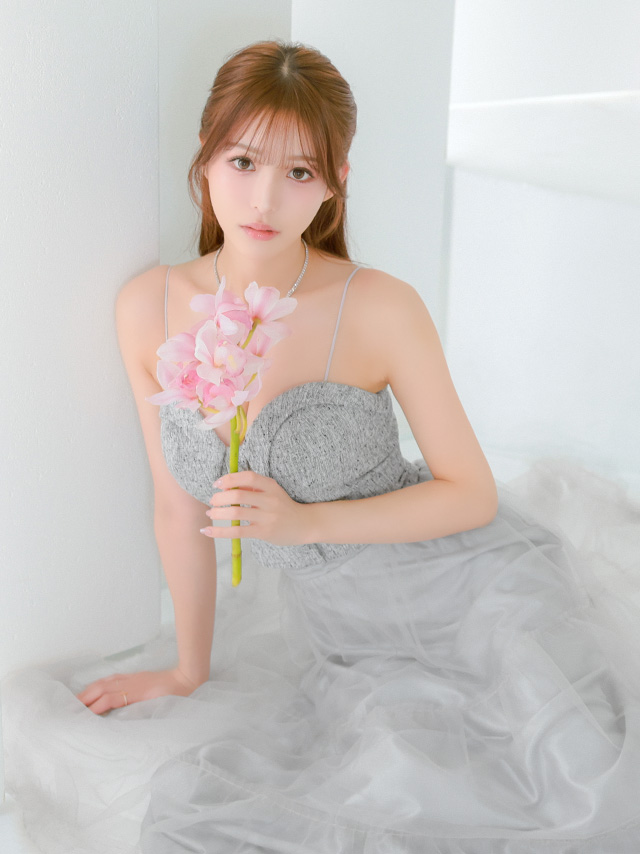 ハートカット フロントボタン キャミソール ツイード シフォンスカート セットアップ Aラインロングドレス